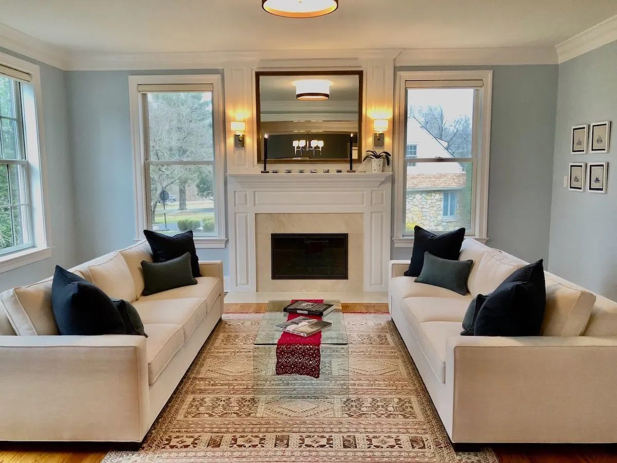 Living room interior painting in Ottawa - professional wall color and finish application